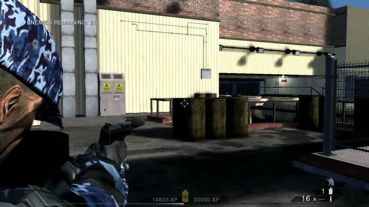 Rb6v2 - terroristhunt - Oil Refinery - realistic dif - high dens - lone wolf - pistol only