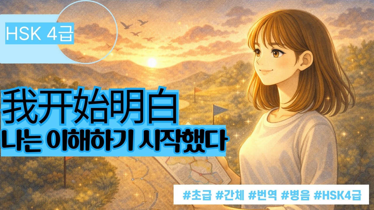 HSK4급_9. 나는 이해하기 시작했다(자막, 번역, 병음, 볼륨 大)