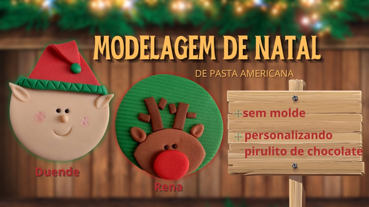 MODELAGEM DE NATAL | DUENDE E RENA EM PASTA AMERICANA.