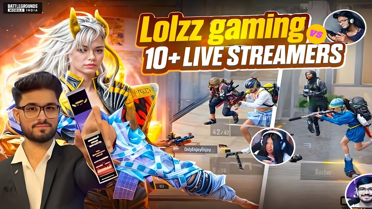LOLZZZ GAMING VS 10 + LIVE STREAMER FIGHT| LoLzzz Gaming vs Live Streamer 😱
