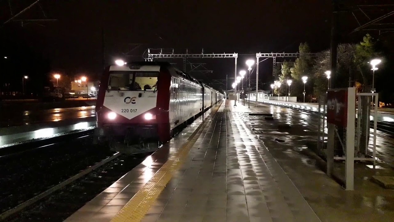 Train 600 at Athens central station 17/11/18  ADtranz 220 017 220 006