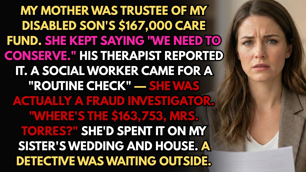 My Parents Stole $167K From My Disabled Son's Fund—Social Worker's Visit Wasn't About Paperwork