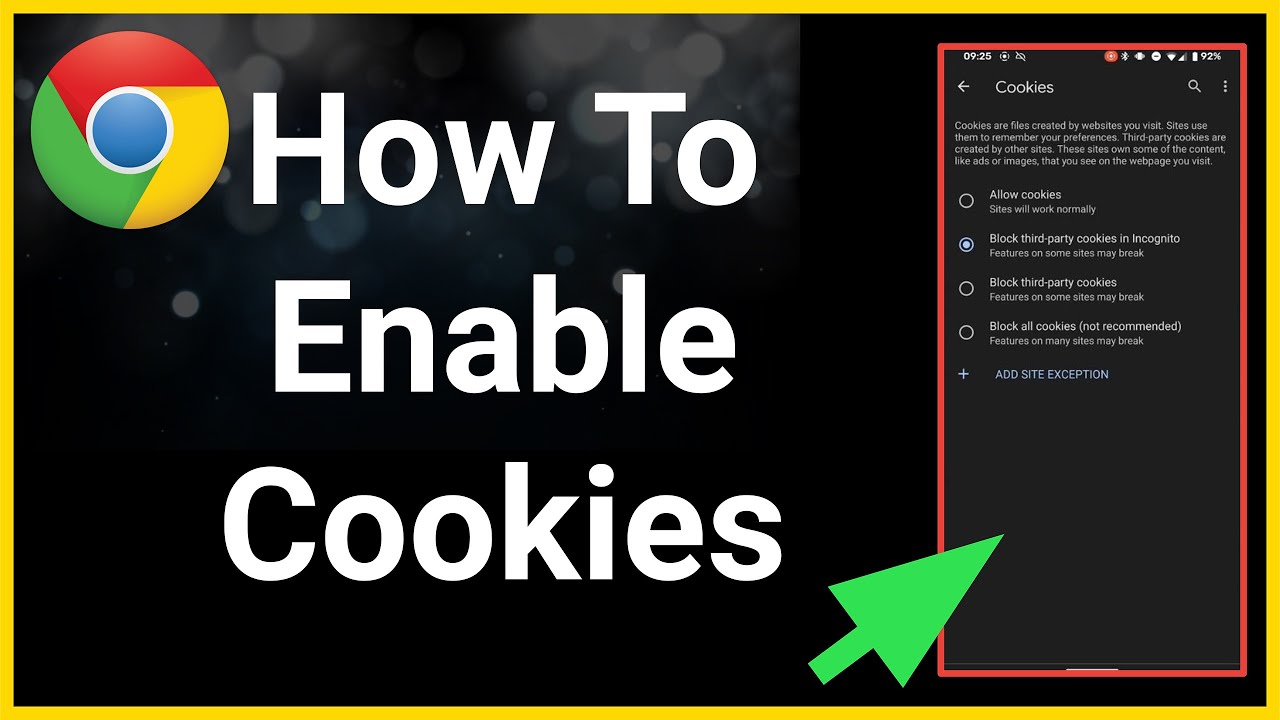 Как включить файлы cookie на телефоне Android