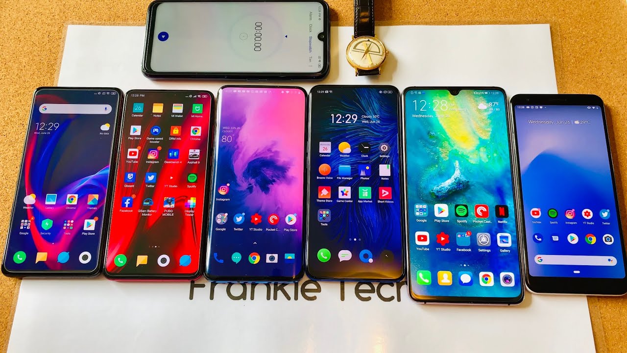2-DAY Drain Test! Mi 9T vs Redmi K20 Pro vs OnePlus 7 Pro vs Realme X vs Mate 20 X vs 3a XL!