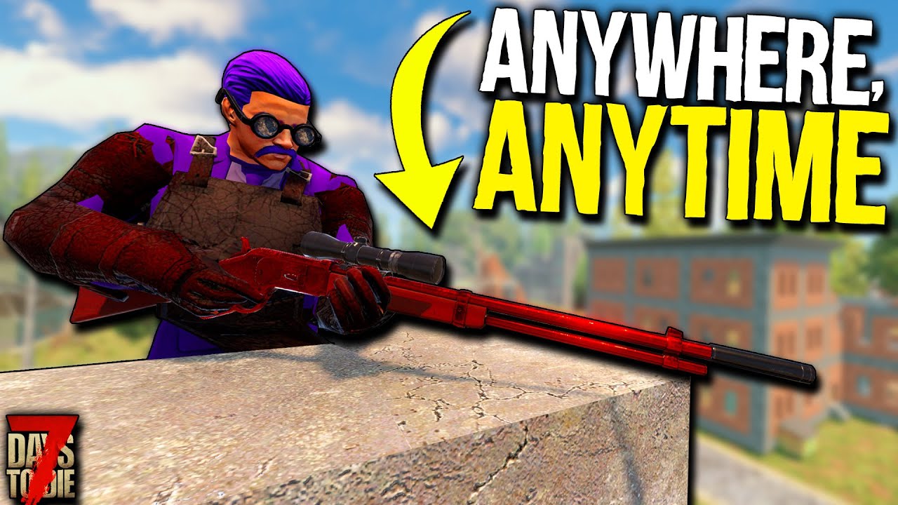 The BEST SNIPER RIFLE IN THE GAME! - 7 Days to Die: Anywhere, Anytime! - Day 14