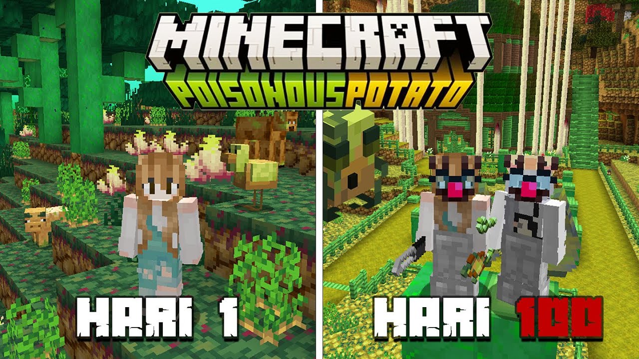 100 Hari di Minecraft Tapi DUNIA KENTANG BERACUN !!!