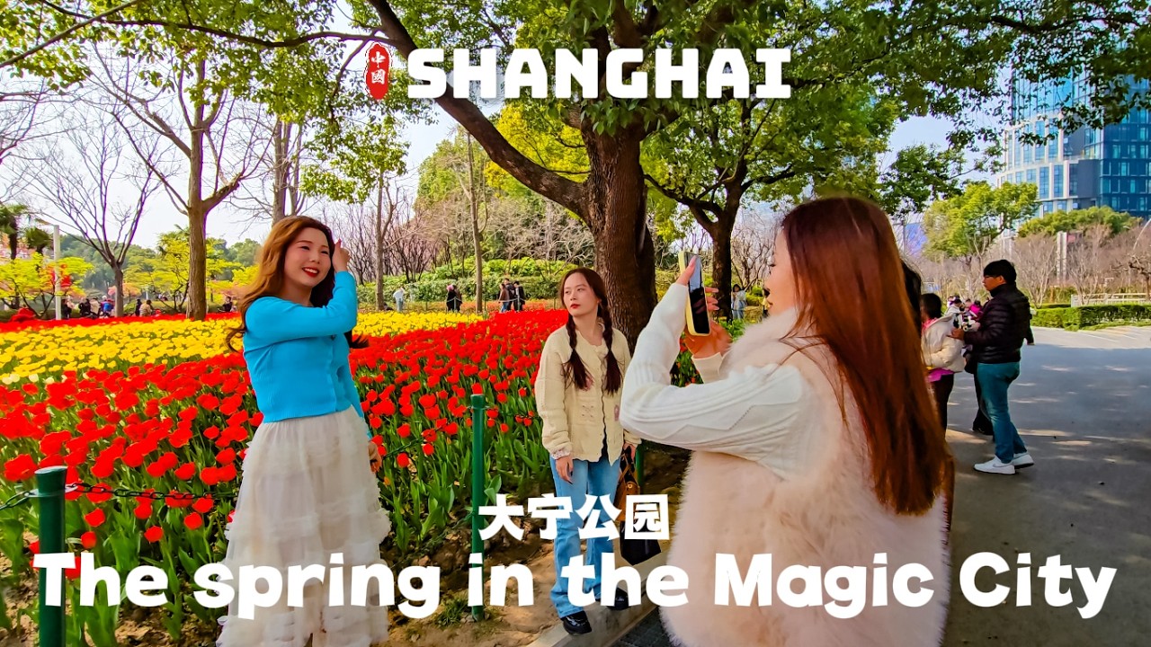 Spring in Shanghai in March, Danning Park, 4K HDR