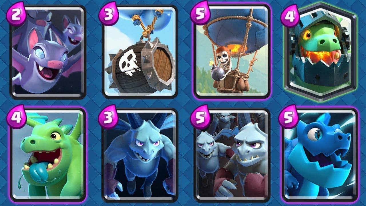 Clash Royale 💥DESAFÍO💥 MAZO de VOLADORAS 🚿... ¡el suelo es lava!🚿