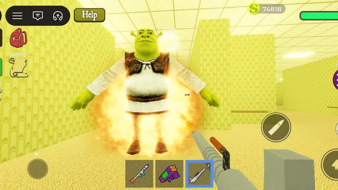 roblox shrek in the backrooms 