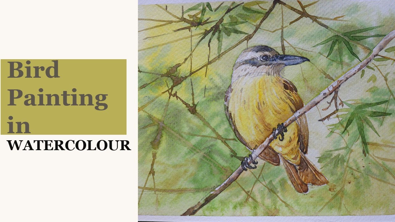 Easy watercolour painting | How to paint a Bird with watercolor