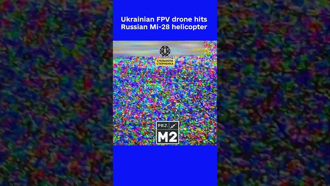 Ukrainian FPV drone hits Russian Mi-28 helicopter