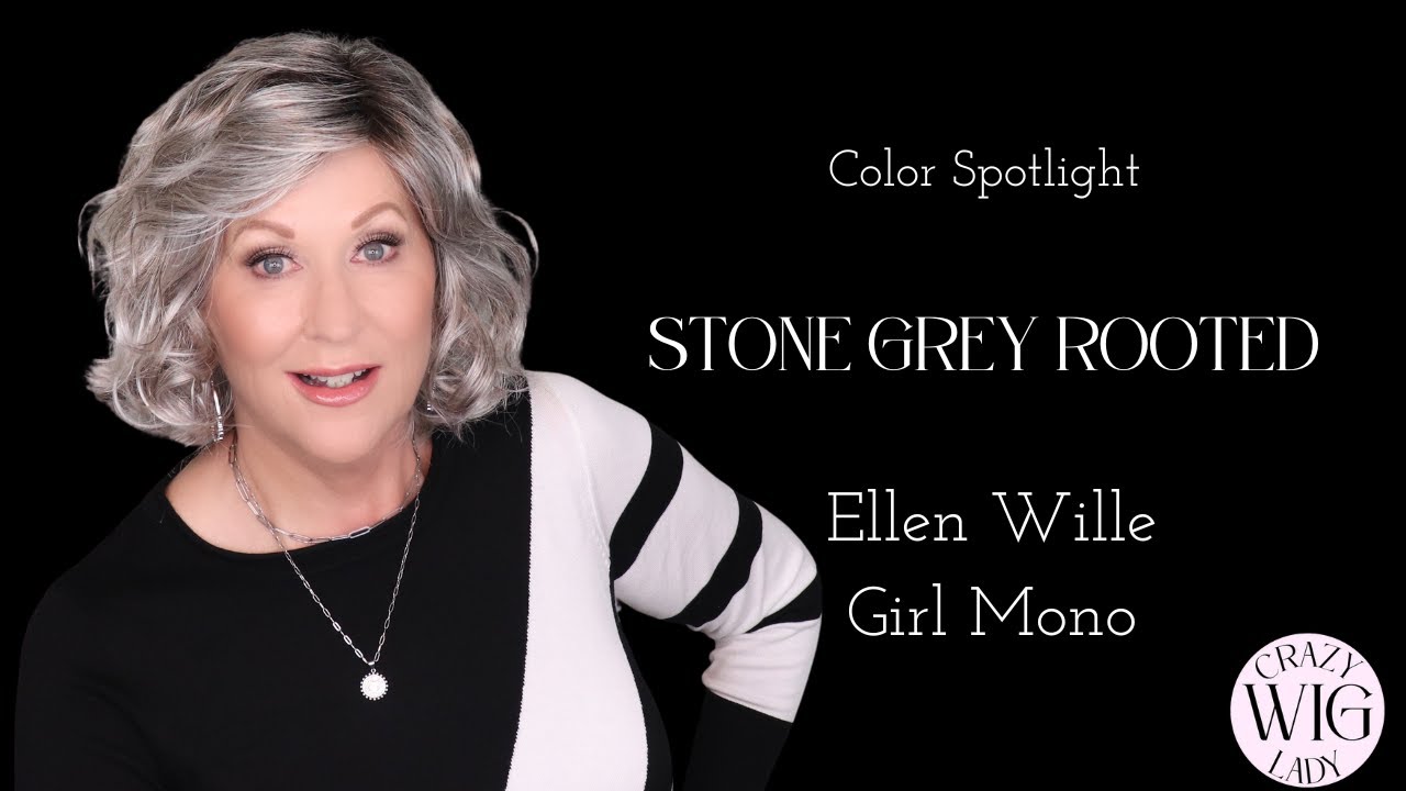 COLOR SPOTLIGHT | STONE GREY ROOTED | Shown on Ellen Wille GIRL MONO wig!