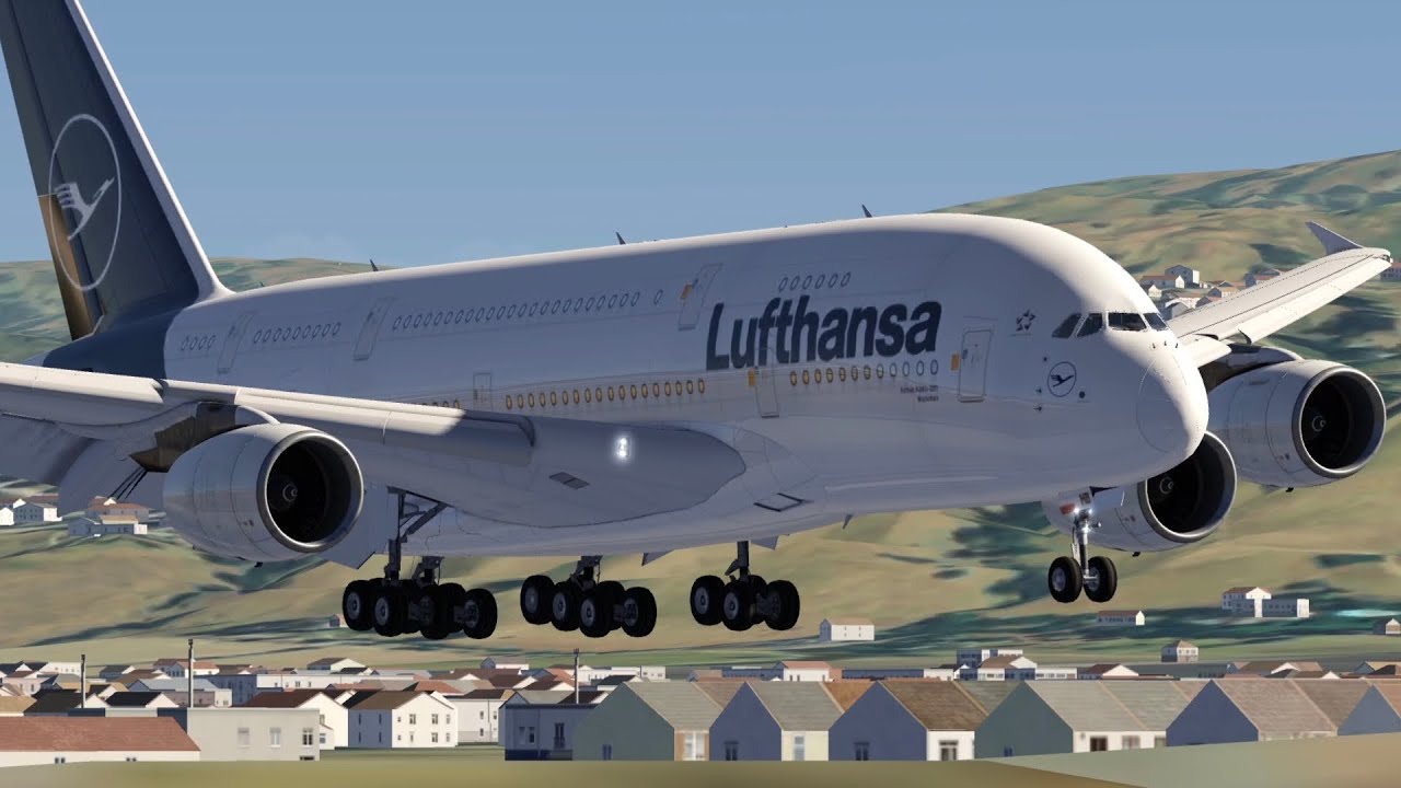 A380-800 짧은 활주로 착륙