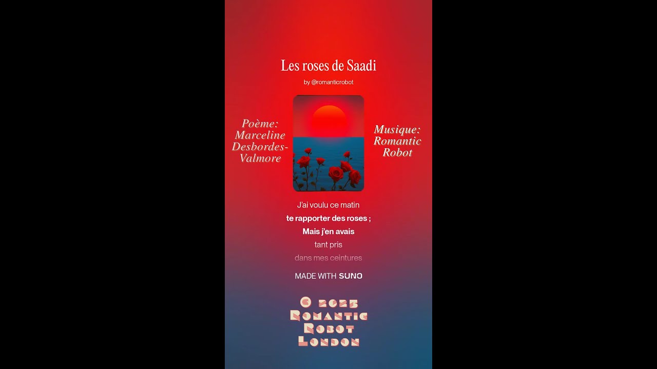 Les roses de Saadi par Marceline Desbordes-Valmore. Music par Romantic Robot.