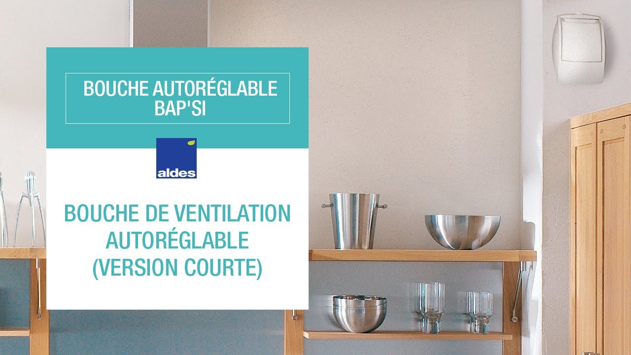 Bouche autoréglable - Bap'SI : bouche de ventilation autoréglable (version courte)