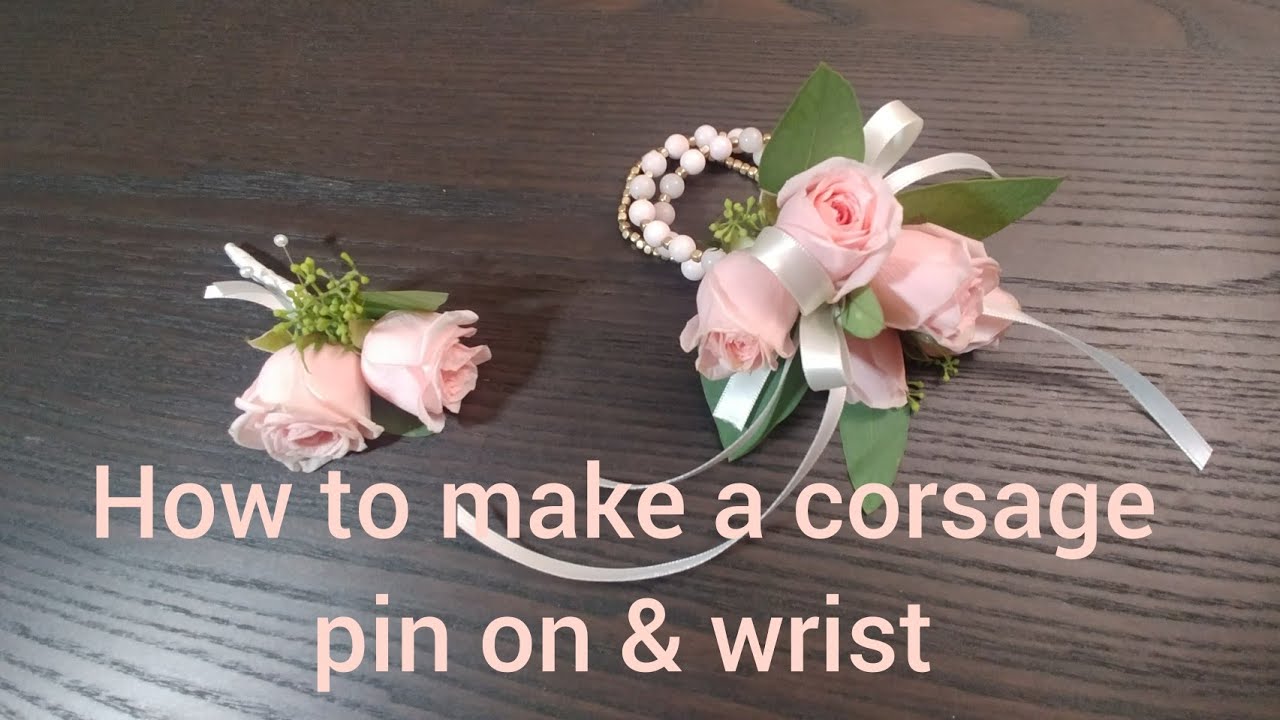 How to make a corsage pin on & wrist for prom/ wedding #corsage#flowerdesign#flowertutorial#플라워레슨#5
