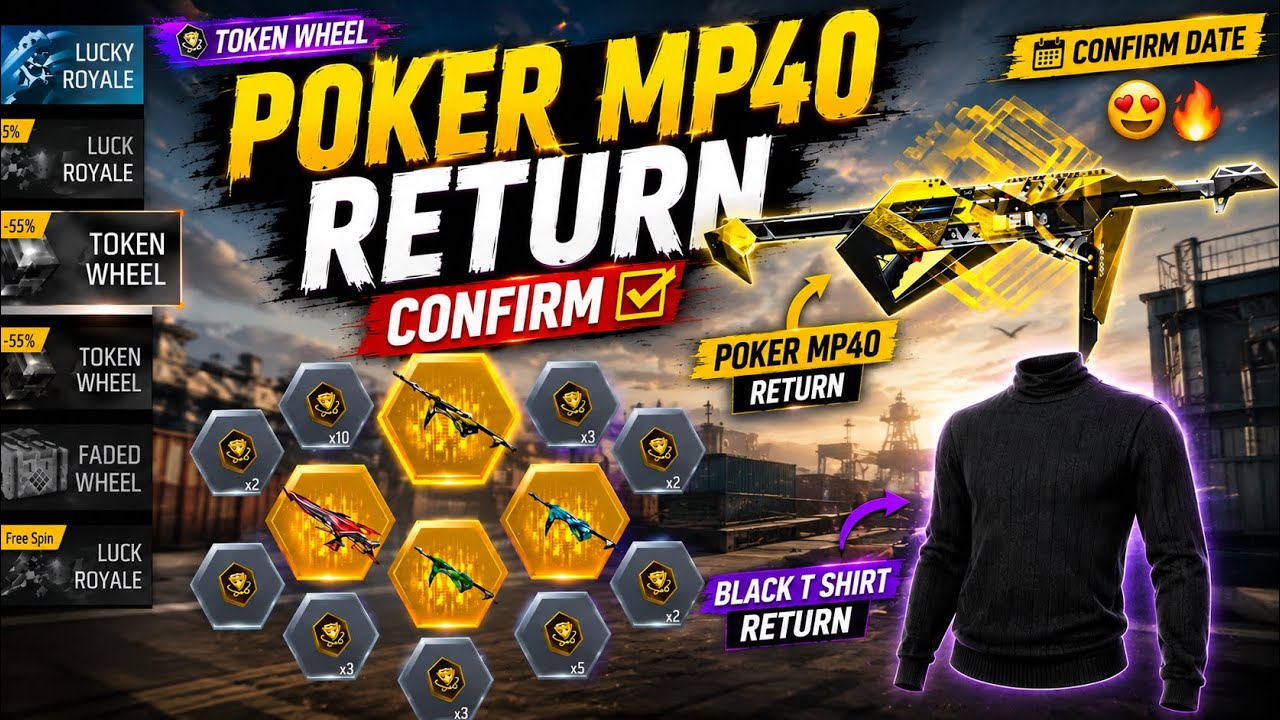 Poker mp40 return confirm date|Poker mp40 return| Black T Shirt Return Confirm Date|FF new event 