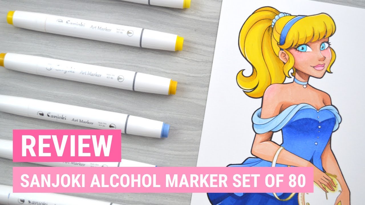 Sanjoki Alcohol Brush Markers (Set of 80) | Alcohol Marker Review | iiKiui