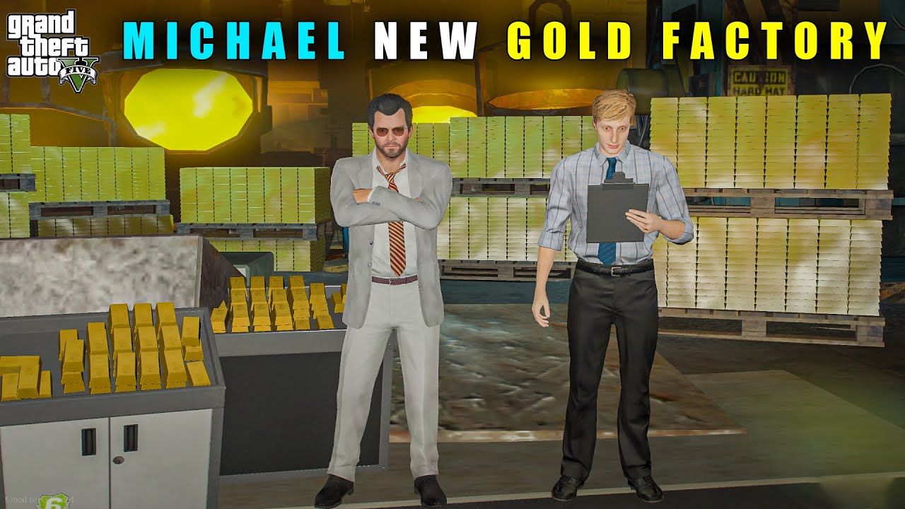 GTA 5 : MICHAEL NEW $100 MILLION GOLD FACTORY || BB GAMING