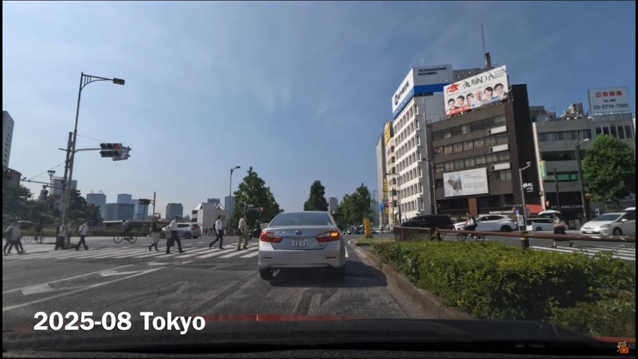 🚗☀️東京ドライブ  四谷 2025年8月 朝 #driving  #japan #tokyo #roadnoise #4K