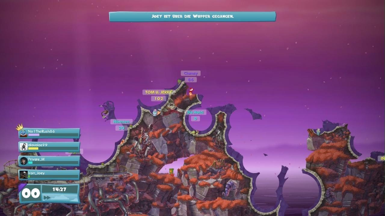 Worms W.M.D: 😂😂UNBELIEVABLE BANANA-BOMB FINISHER😂😂