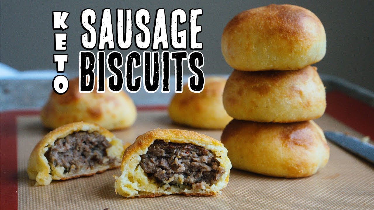 Fathead Dough Sausage Biscuits | Make Ahead Keto Breakfast