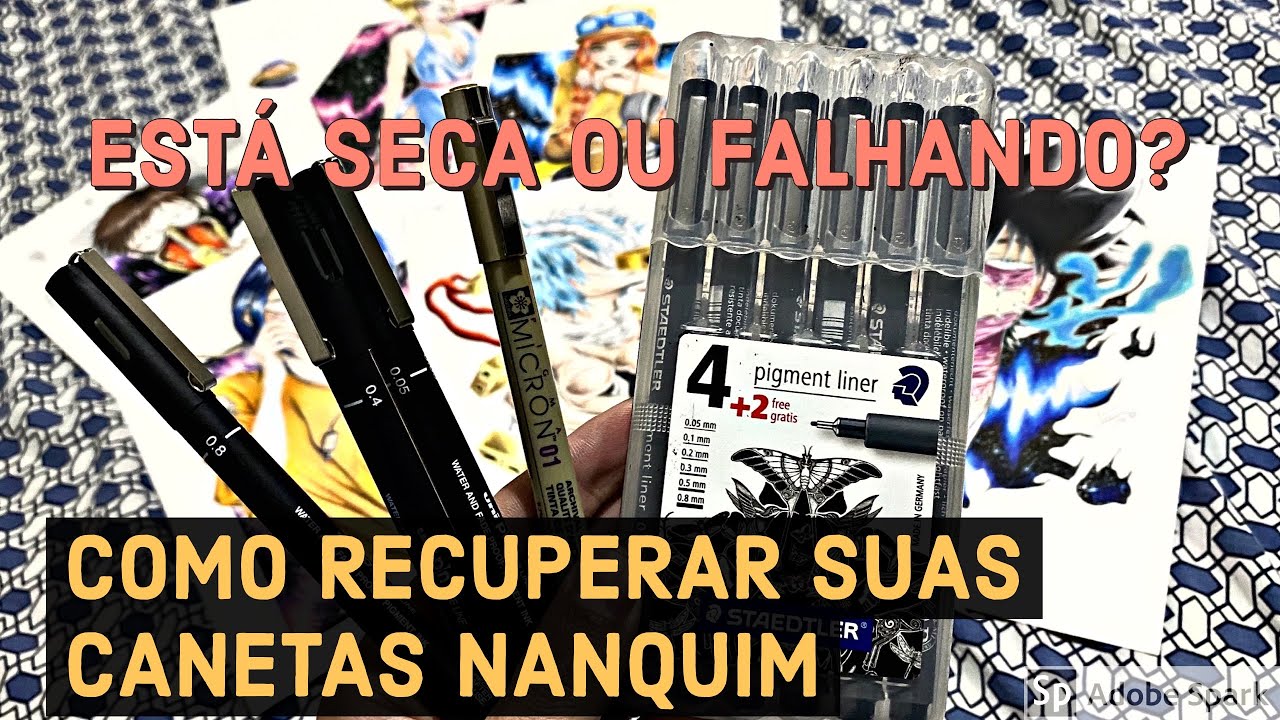 COMO RECUPERAR CANETAS NANQUIM UniPin, Steadtler e Sakura