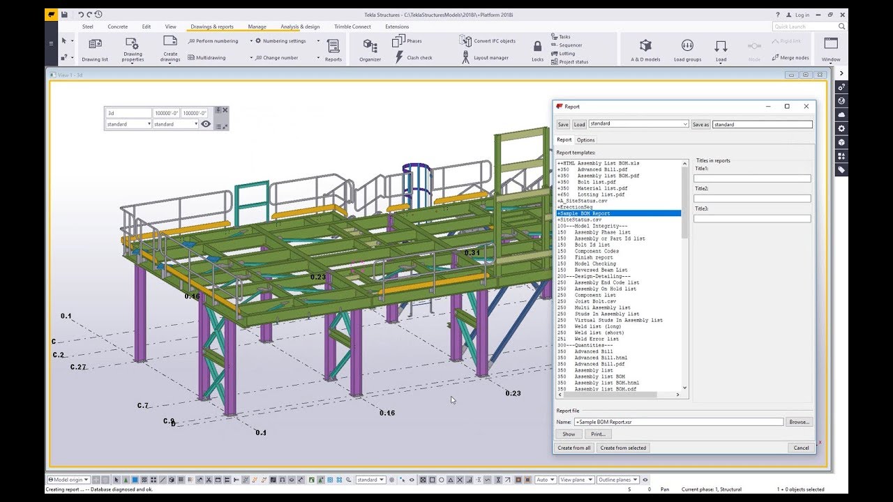 Introduction to the Template Editor in Tekla Structures