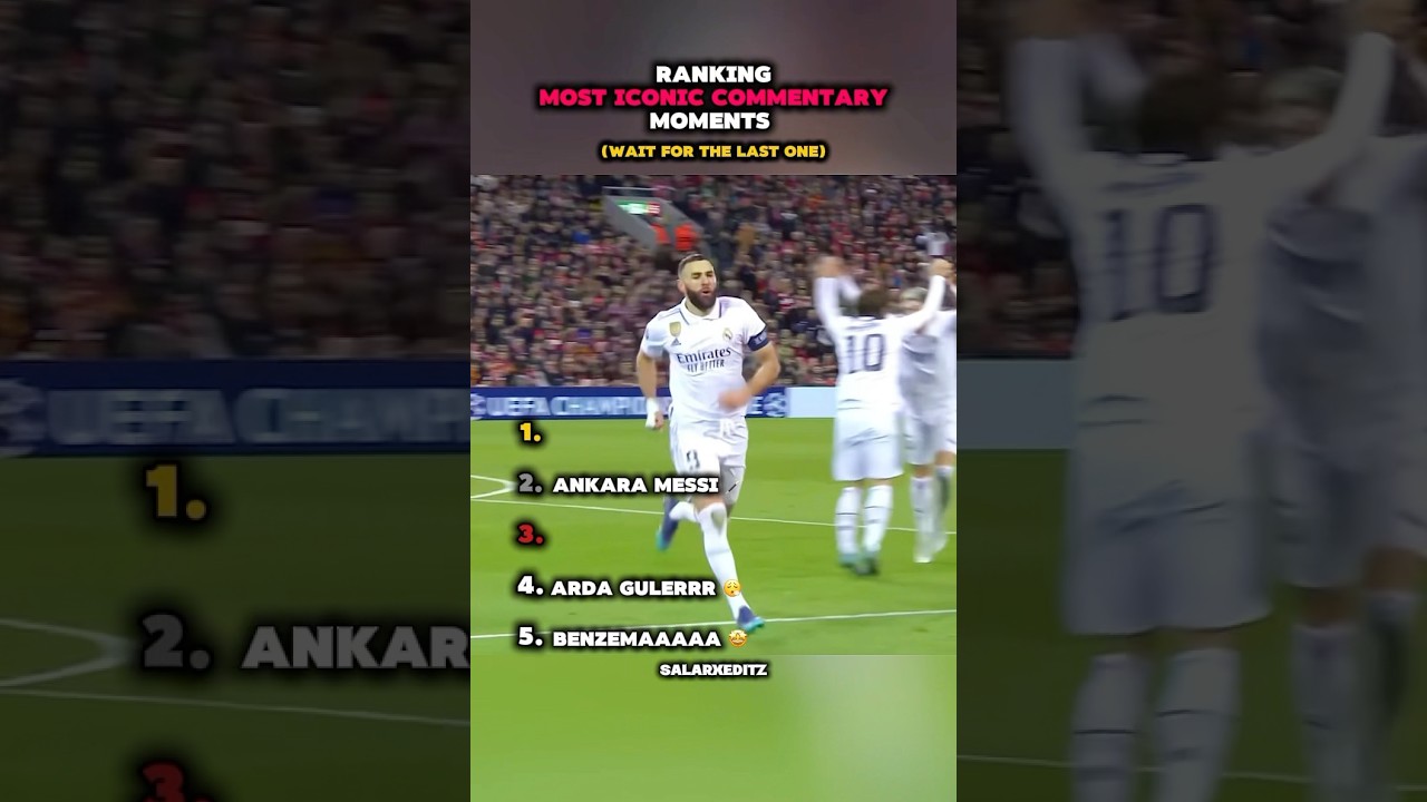 Ranking Most Iconic Commentary Moments #shorts #football #ranking