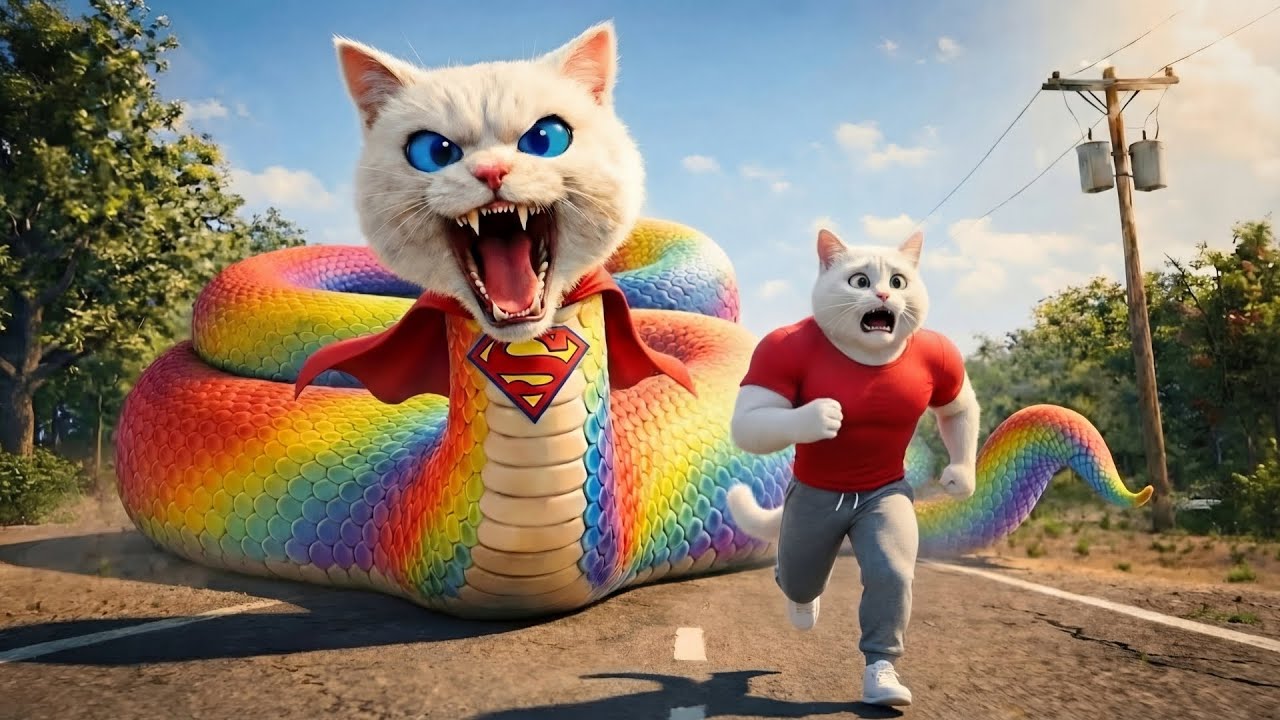 🐍🥺🐱 Super Kitten Faces a Snake… A Heartbreaking Moment That Will Make You Cry | Cat Story