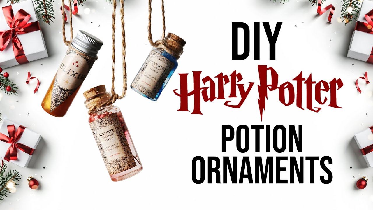 EASY DIY Harry Potter Potion Bottle Christmas Ornaments!
