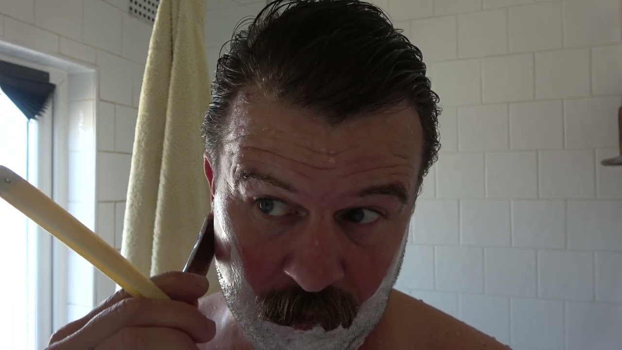 John Blyde Clintock Works "Genius" Straight Razor Shave Test Traditional Wet Shaving 48 hour fasting