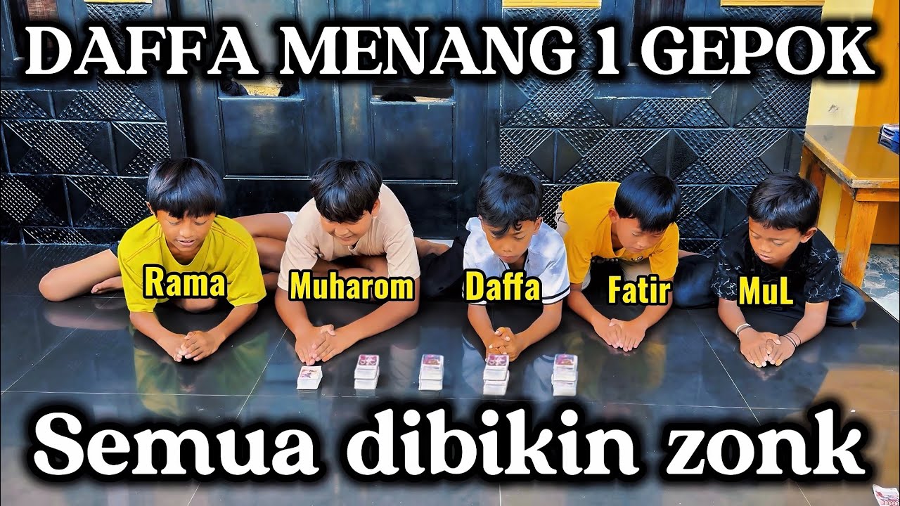 DAFFA MENANG SATU GEPOK 🔥 PERTARUNGAN TEPUK KARTU SEMUA DI BIKIN ZONK