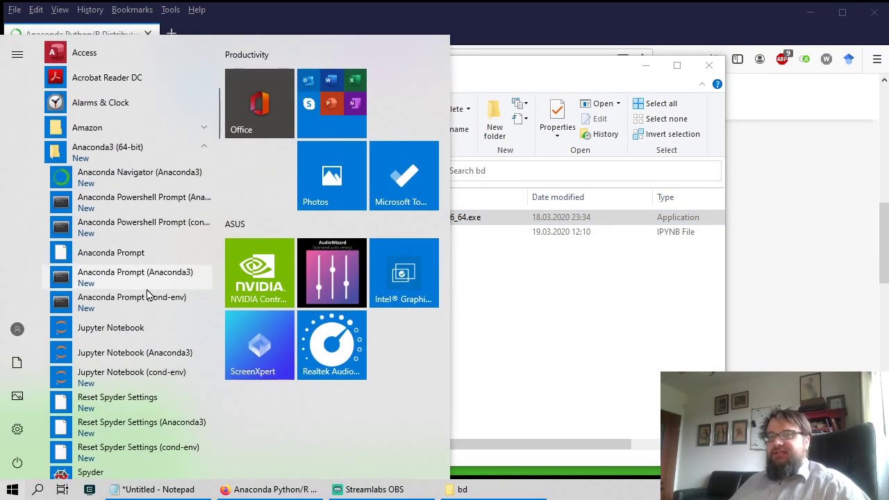 Uruchamiamy Python Anaconda i Jupyter Notebook