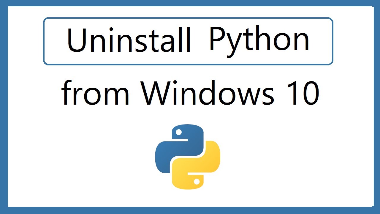 How to uninstall Python 3.9.x from Windows 10