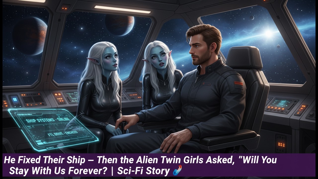 He repaired their ship — and the alien twin girls asked, ‘Will you stay here forever | scifi story