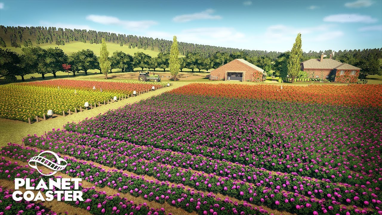 Planet Coaster - Dutch dahlia flower field