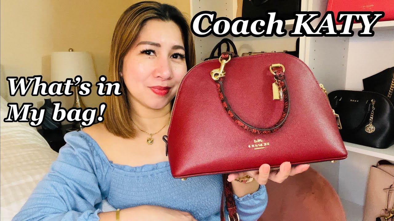 WHATS IN MY BAG/WHATS FIT IN/ COACH KATY SATCHEL NEW BAG COLLECTION! #whatsinmybag2022