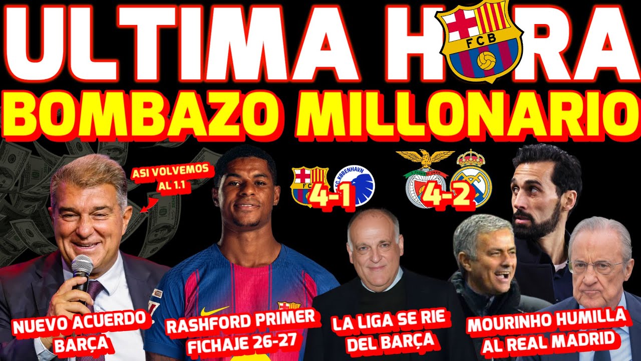 🤑 NUEVO ACUERDO MILLONARIO 🤬VERGUENZA LA LIGA 💣POLVORIN REAL MADRID 🤑RASFORD PRIMER FICHAJE