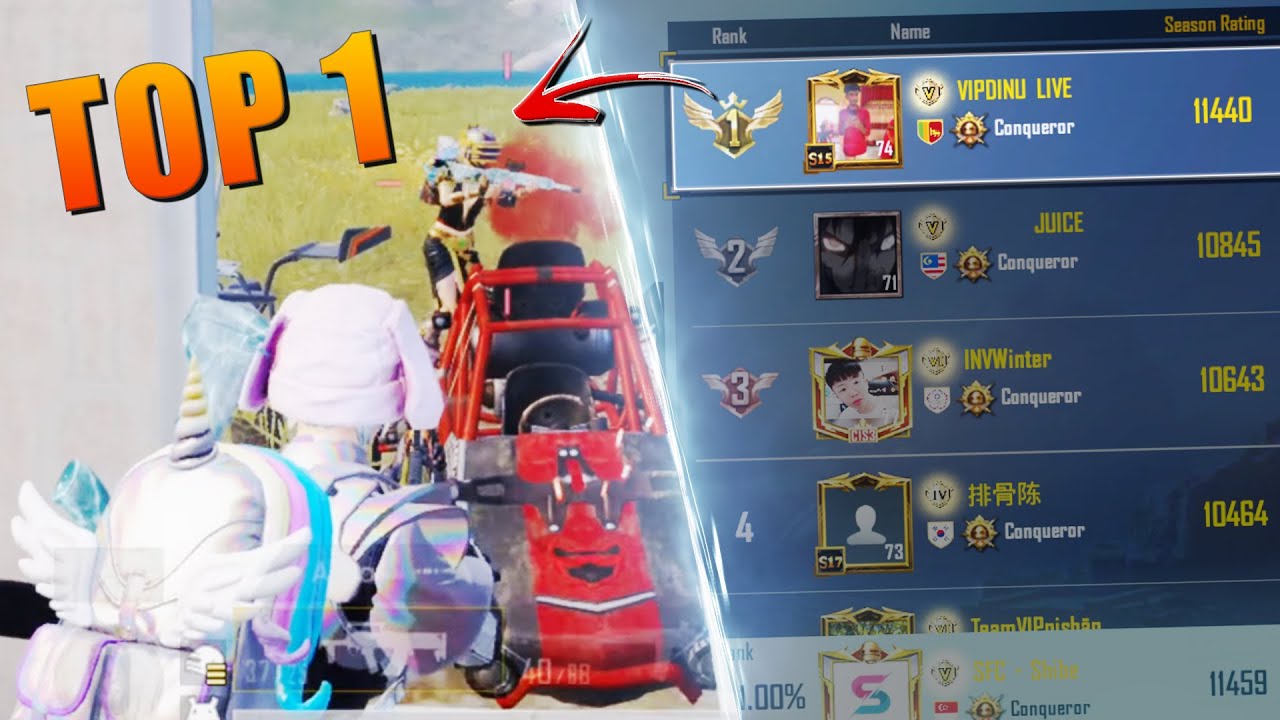I killed the Asia Top 1 Player in Solo | Triple Conqueror Push | PUBG Mobile