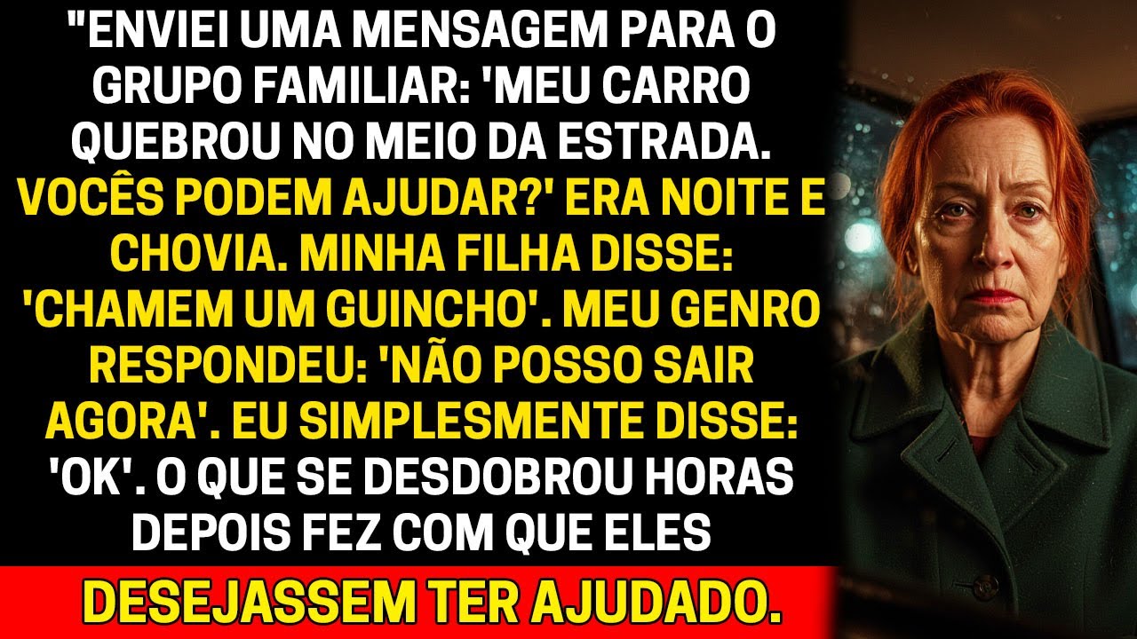 Mandei: “Meu carro quebrou, estou na chuva” — minha filha respondeu de um jeito impensável