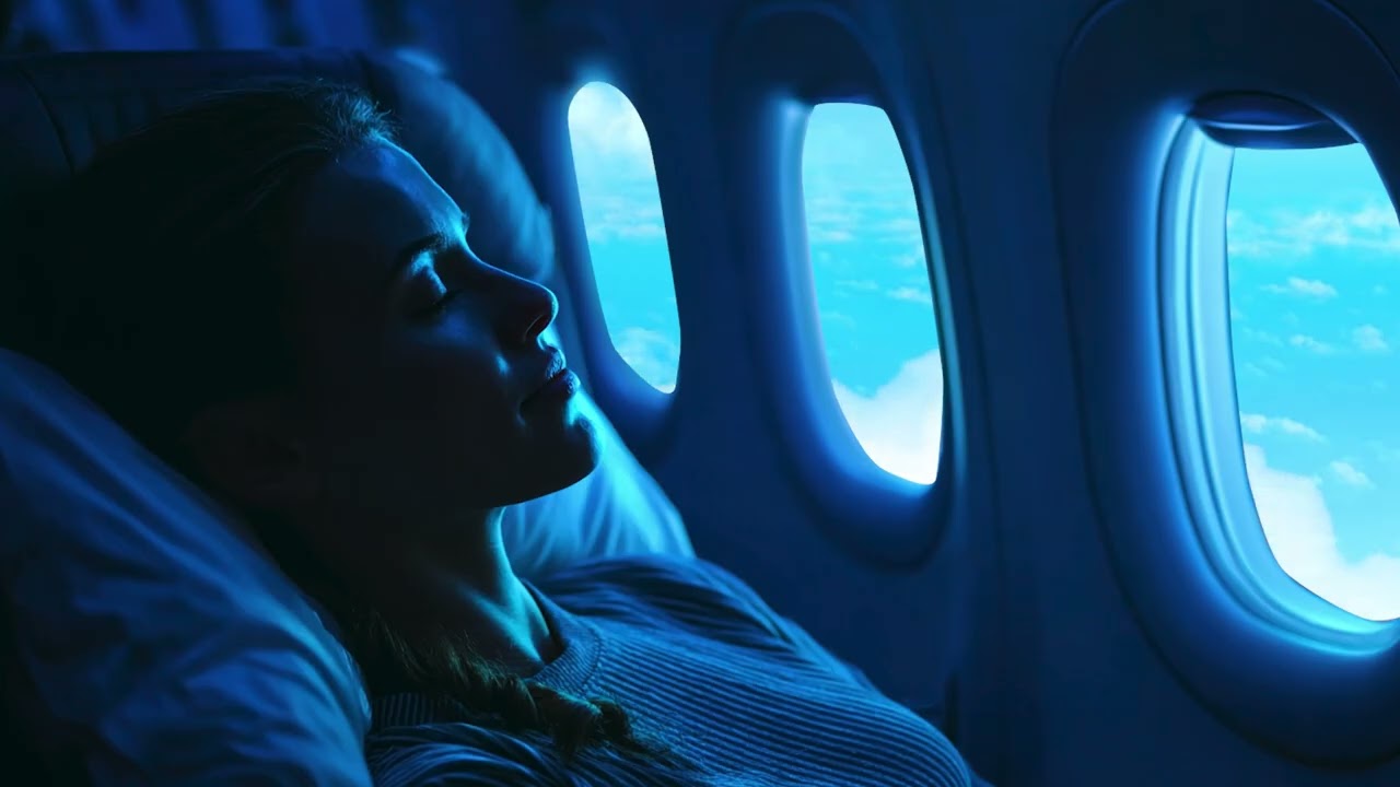 Quiet Midnight Flight ✈️ Gentle Airplane White Noise for Sleep & Relaxation