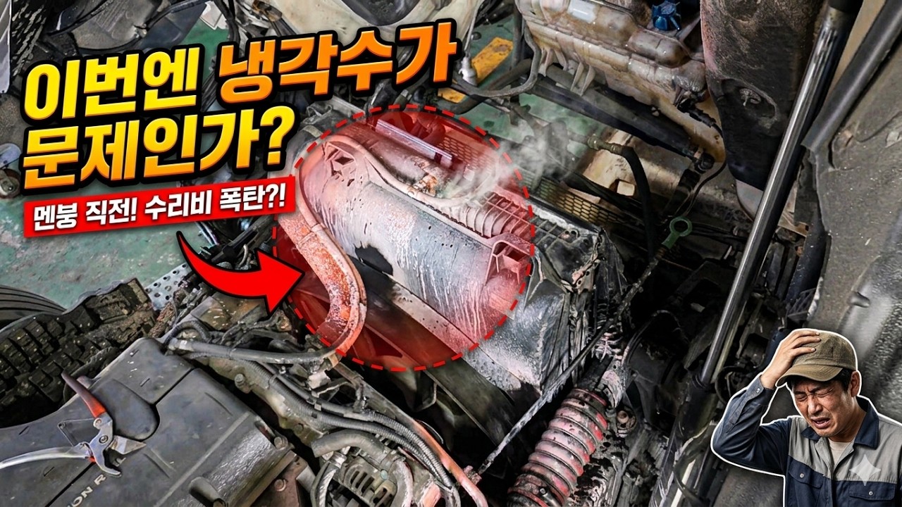 [화물로그] 멘붕직전... 고속도로에서 냉각수 터졌네요!! 휴게소마다 들러서 보충하고 겨우 복귀~
