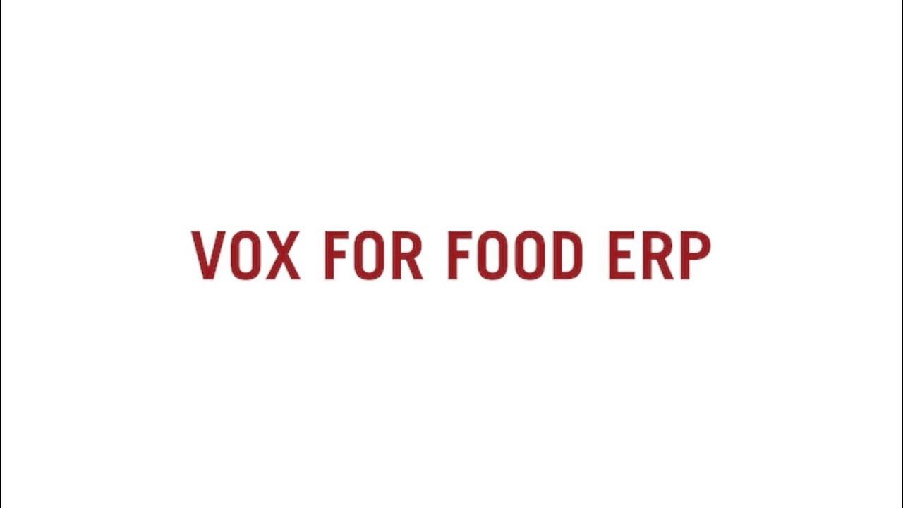 VOX for Food ERP - ERP for Food Manufacturing Companies