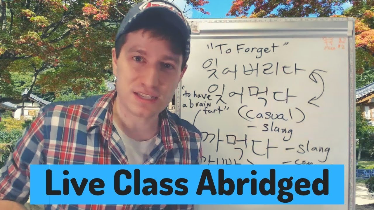 The Verb Ending ~버리다 | Live Class Abridged