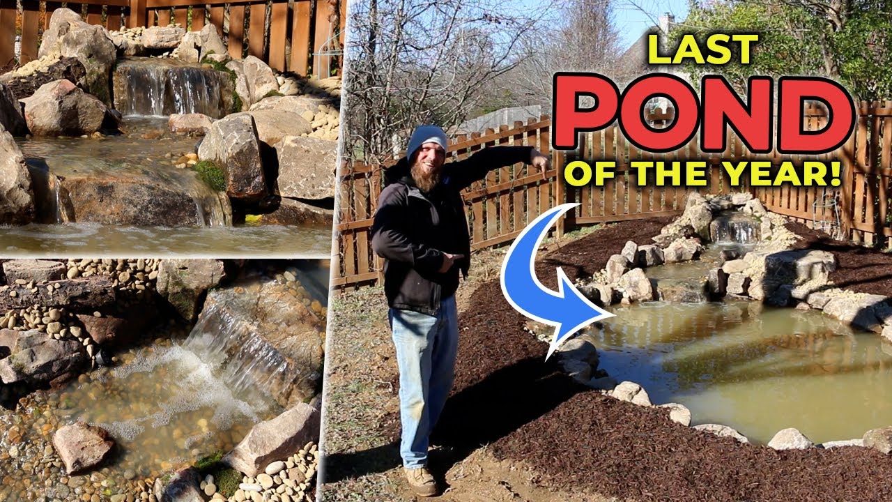 Last Koi Pond Build Of The Year! | Horsetail And Split Falls With A Stream!