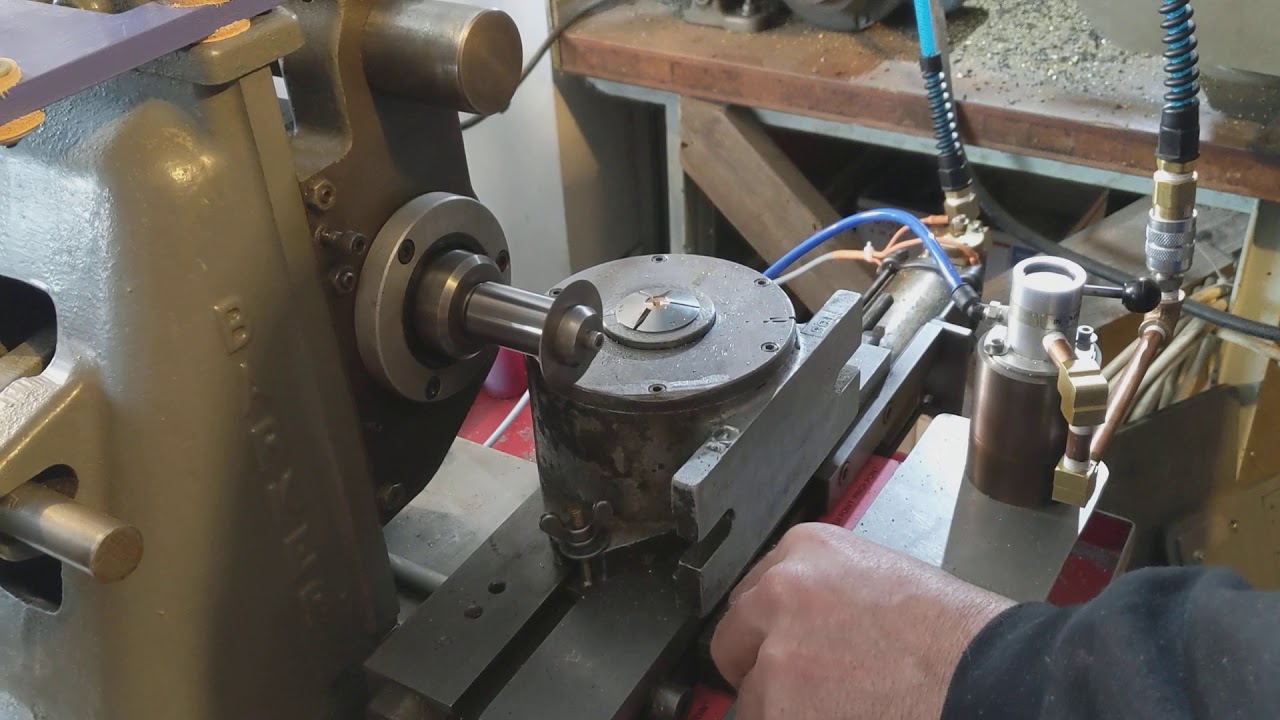Slotting nuts on a Barker milling machine
