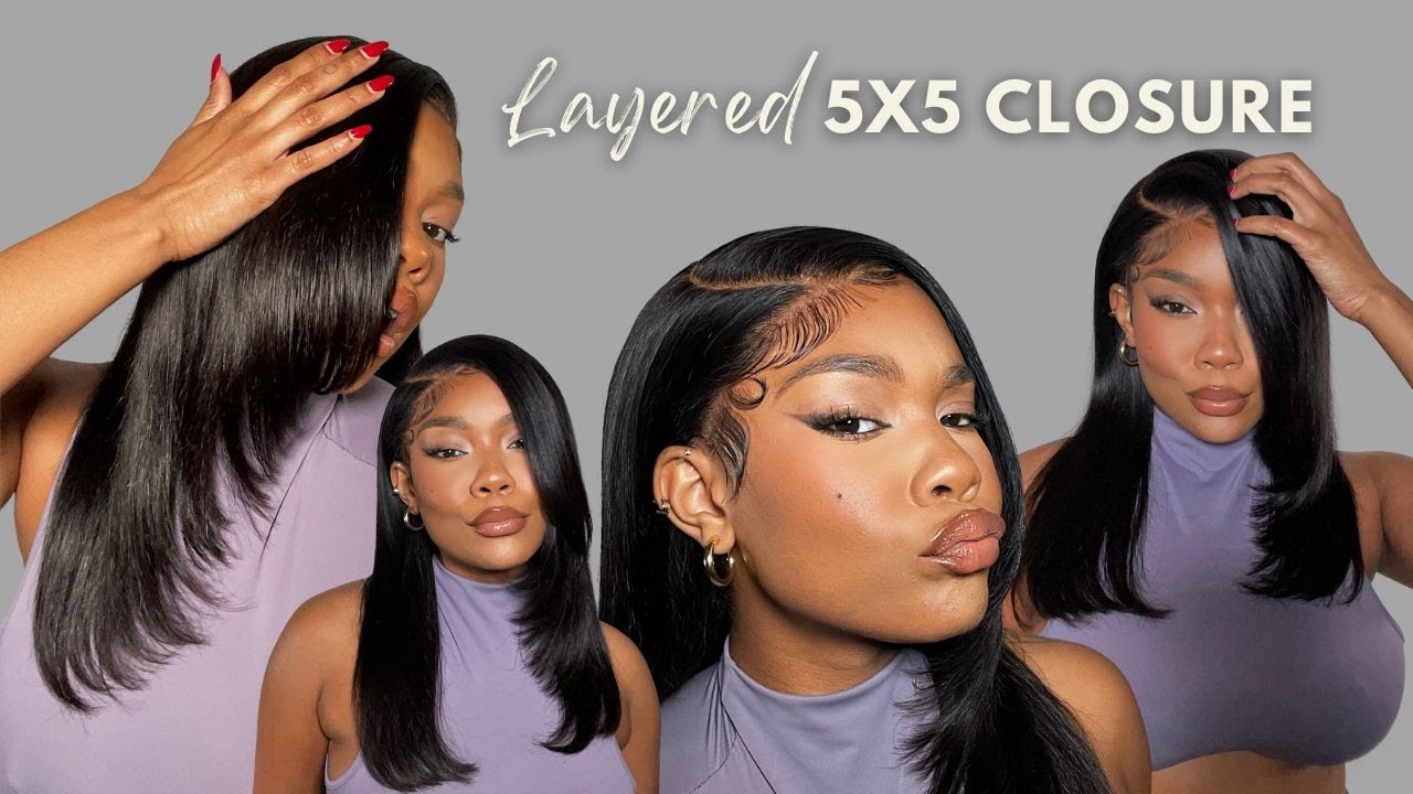 Closure Deep Side Part Layered To Perfection! Easy 5x5 Lace Closure Install