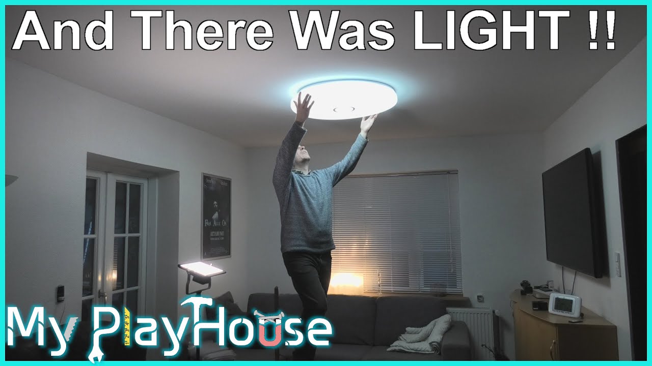 Installing a Light, the Size of a Satellite Dish, In Living Room - 1147