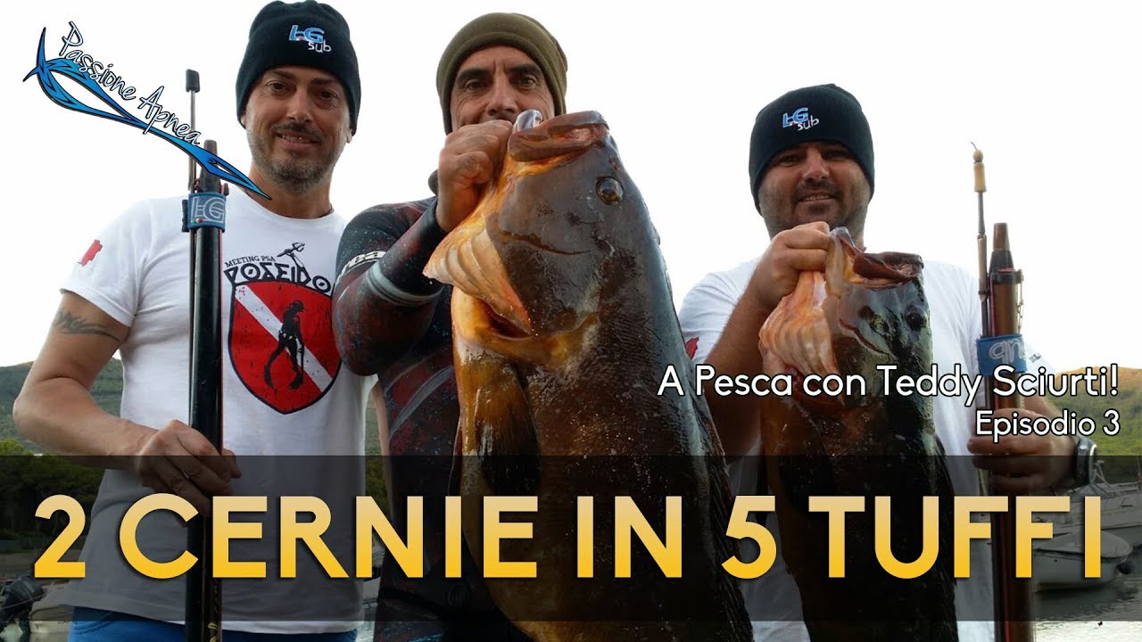 DUE CERNIE IN CINQUE TUFFI - A Pesca con Teddy Sciurti!